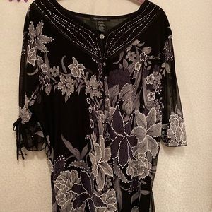 ❤️‍🔥4 for $20 Black and gray faux button down shirt